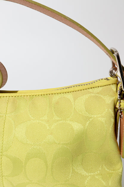 Coach Vintage Demi Baguette Shoulder Bag in Lime