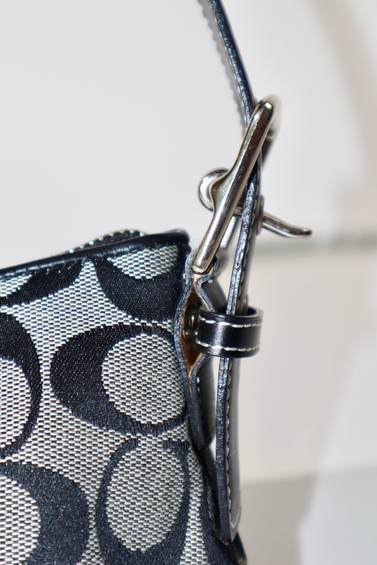 Coach Vintage 2004 Baguette Shoulder Bag in Black/Grey - 6371