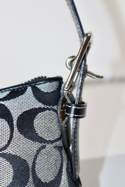 Coach Vintage 2004 Baguette Shoulder Bag in Black/Grey - 6371