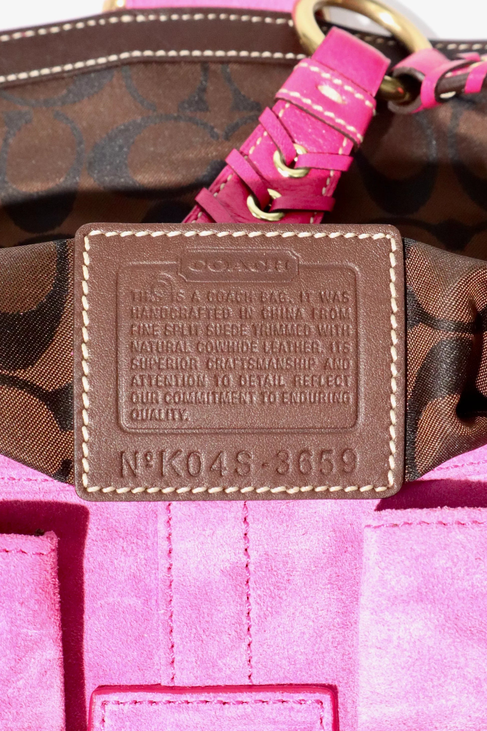 Coach Soho Hot Pink 2004 Suede Vintage Shoulder Bag - Girl Seazon