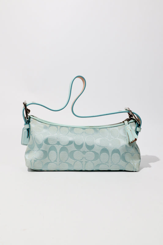 Coach Vintage 2004 Baguette / Demi Shoulder Bag in Turquoise - Girl Seazon
