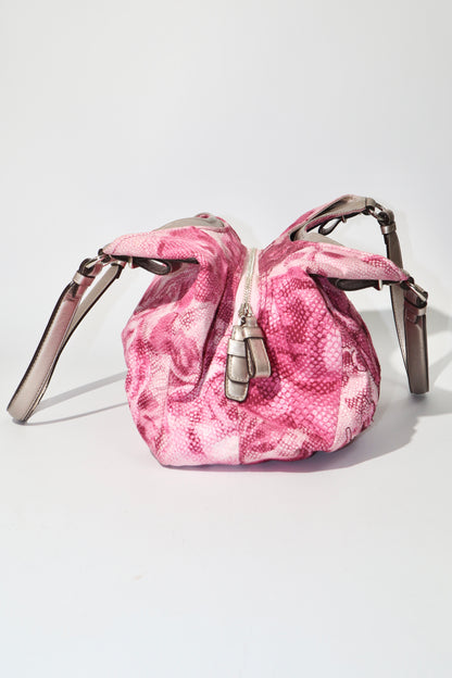 Vintage Coach 2002 Pink Floral Fabric Maggie Shoulder Bag - Girl Seazon
