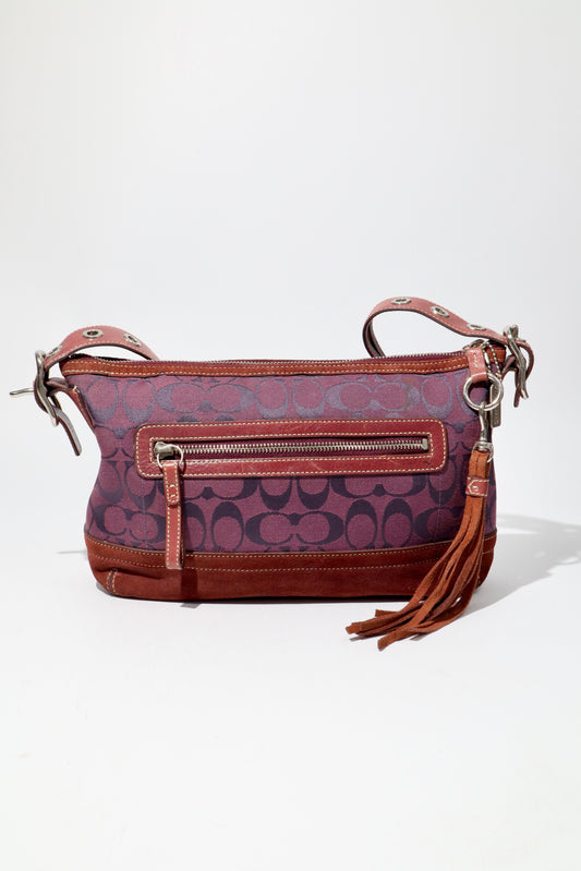 Coach 2004 Vintage Bucket Shoulder Bag in Plum - Girl Seazon