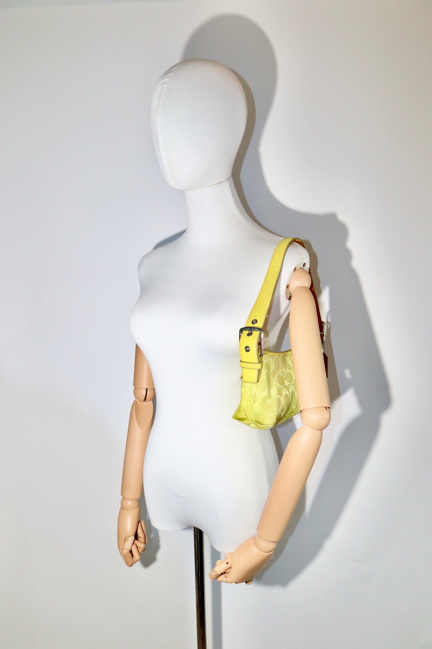 Coach Vintage Demi Baguette Shoulder Bag in Lime
