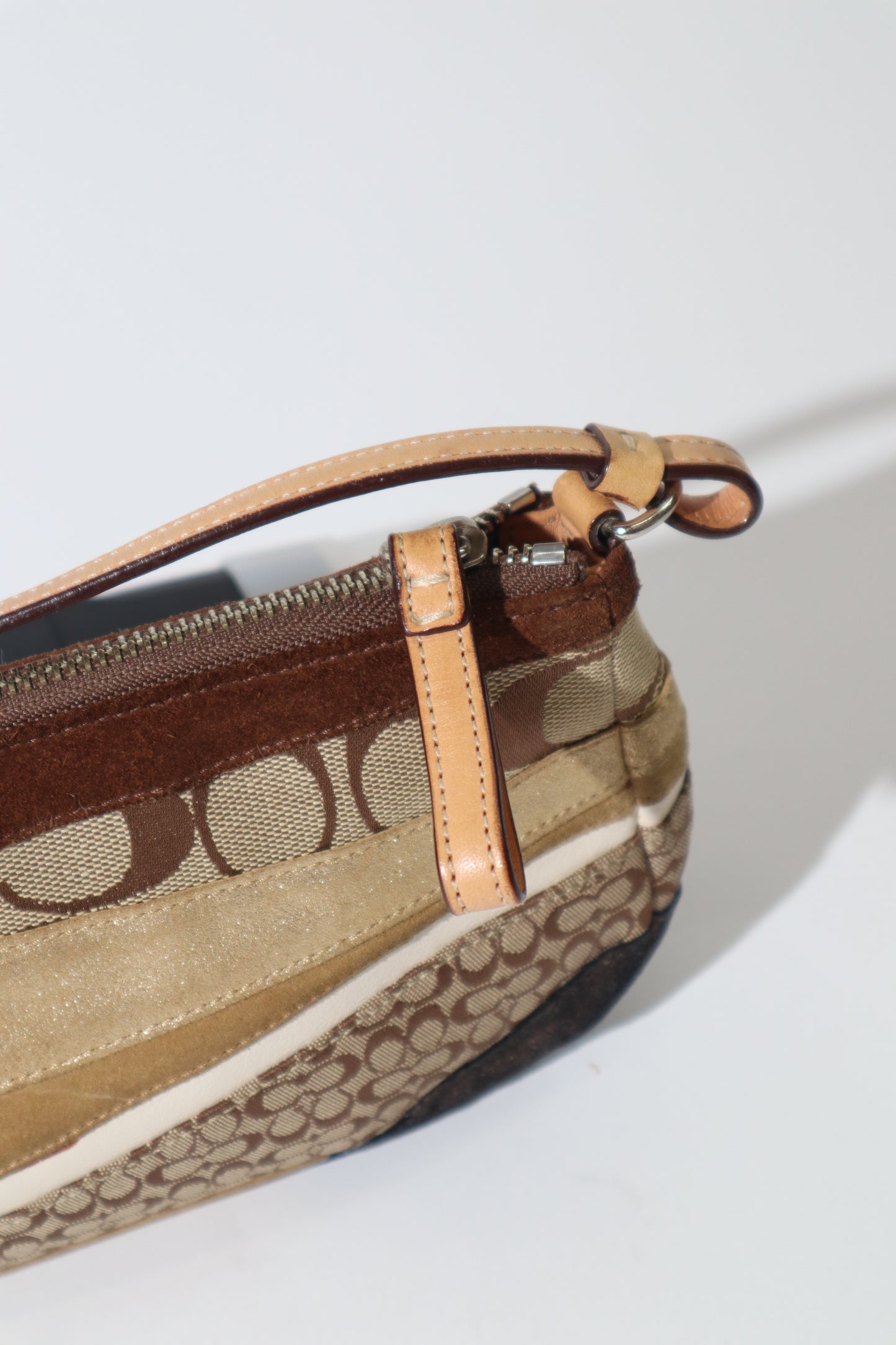 Coach Patchwork Accessory Pouch - Brown/Gold