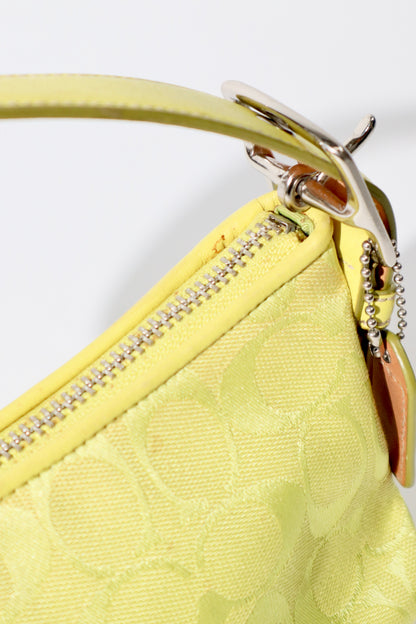 Coach Vintage Demi Baguette Shoulder Bag in Lime
