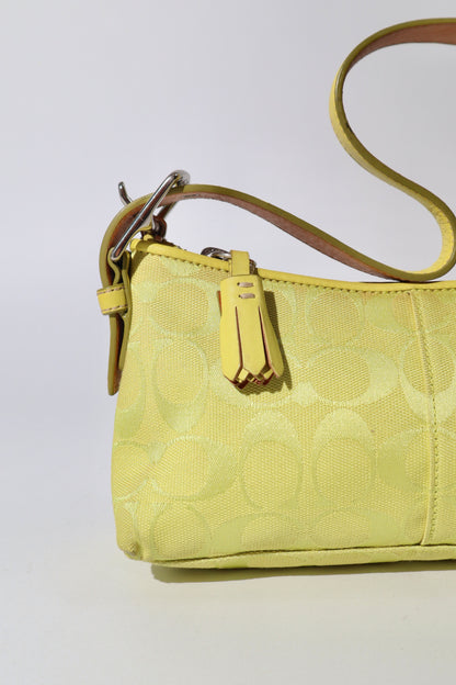 Coach Vintage Demi Baguette Shoulder Bag in Lime