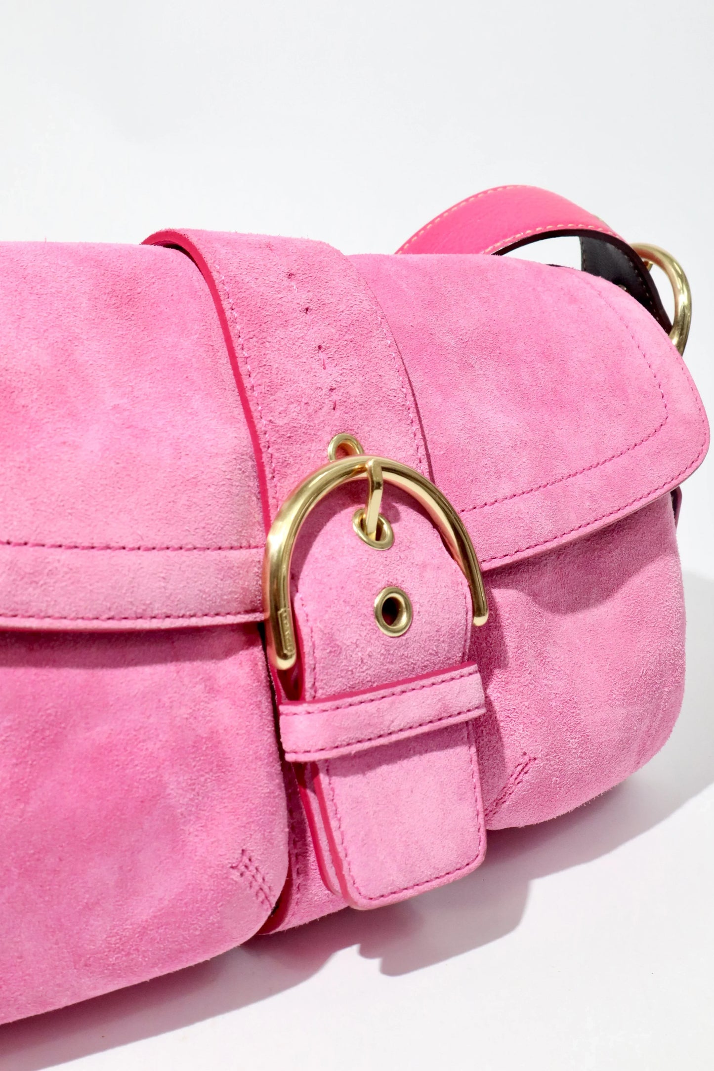 Coach Soho Hot Pink 2004 Suede Vintage Shoulder Bag - Girl Seazon