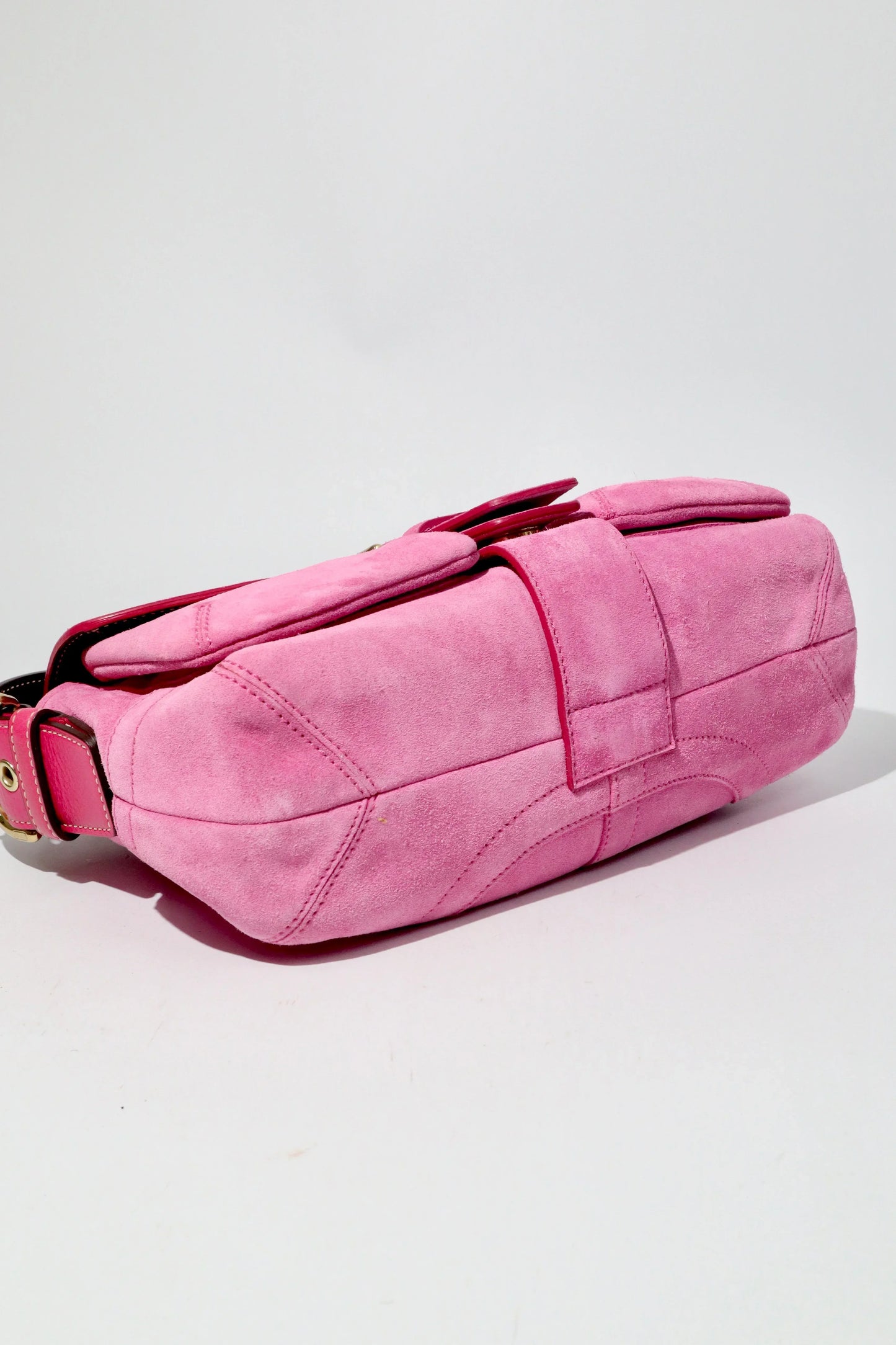 Coach Soho Hot Pink 2004 Suede Vintage Shoulder Bag - Girl Seazon