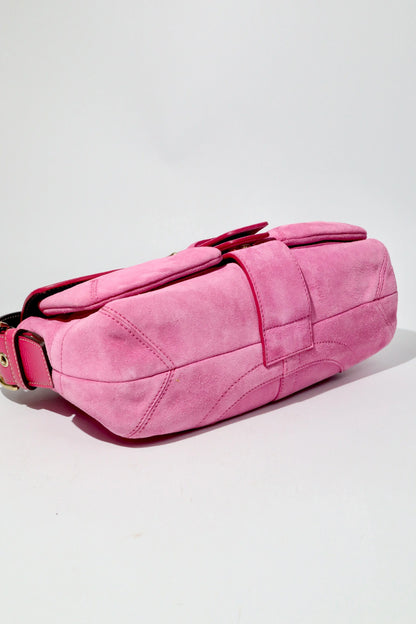Coach Soho Hot Pink 2004 Suede Vintage Shoulder Bag - Girl Seazon