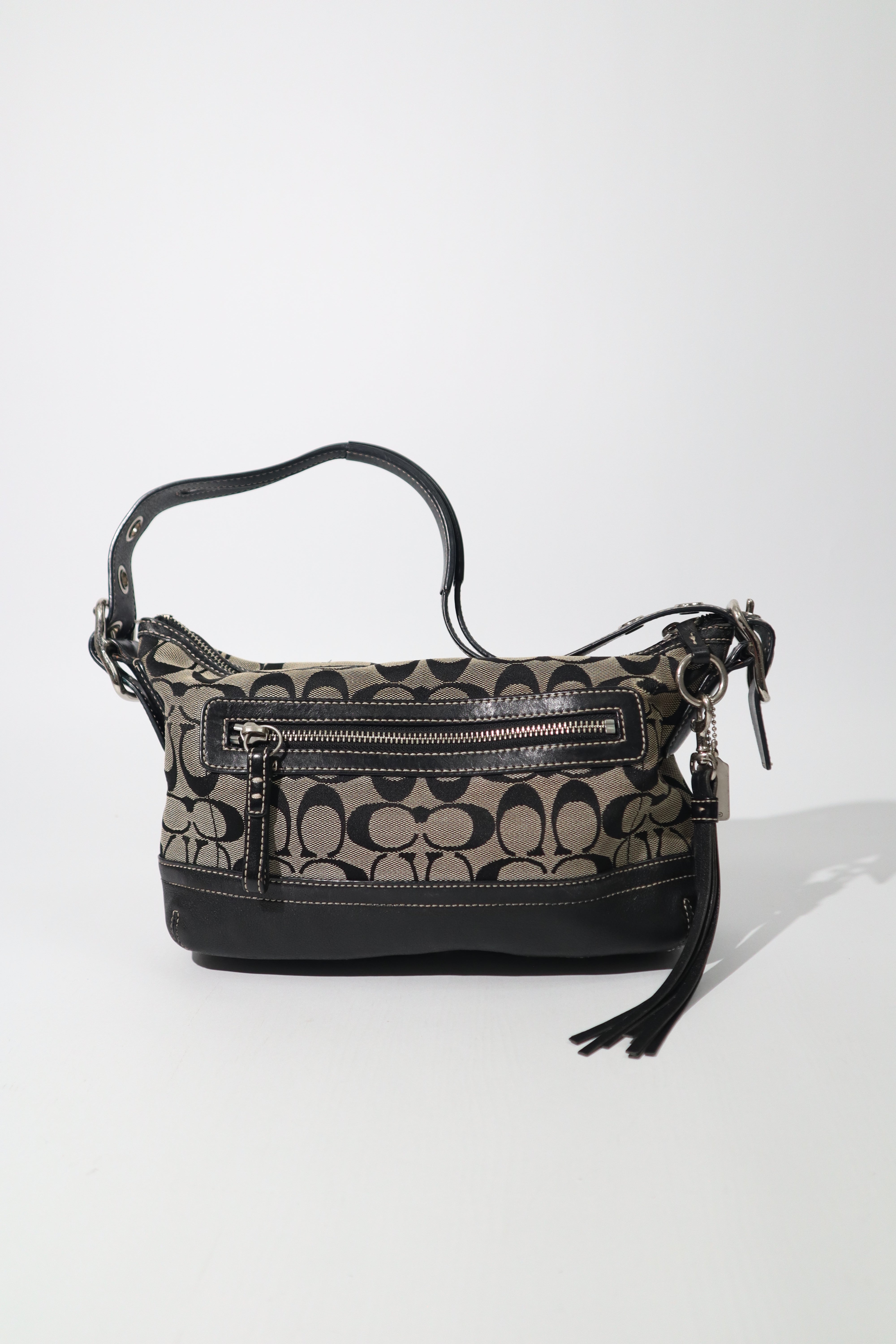 Coach Y2K East West Demi Shoulder Bag in Signature Black/Grey