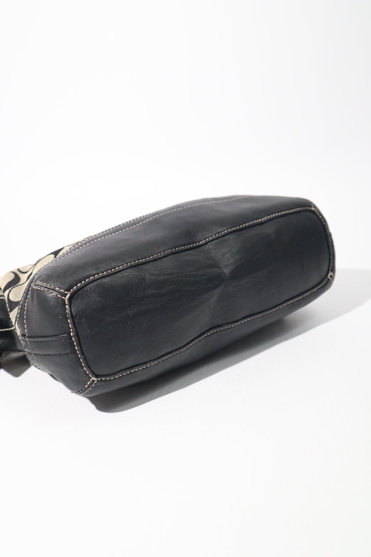 Coach Y2K East West Demi Shoulder Bag in Signature Black/Grey Canvas