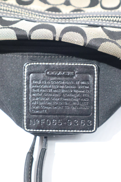 Coach Y2K East West Demi Shoulder Bag in Signature Black/Grey Canvas