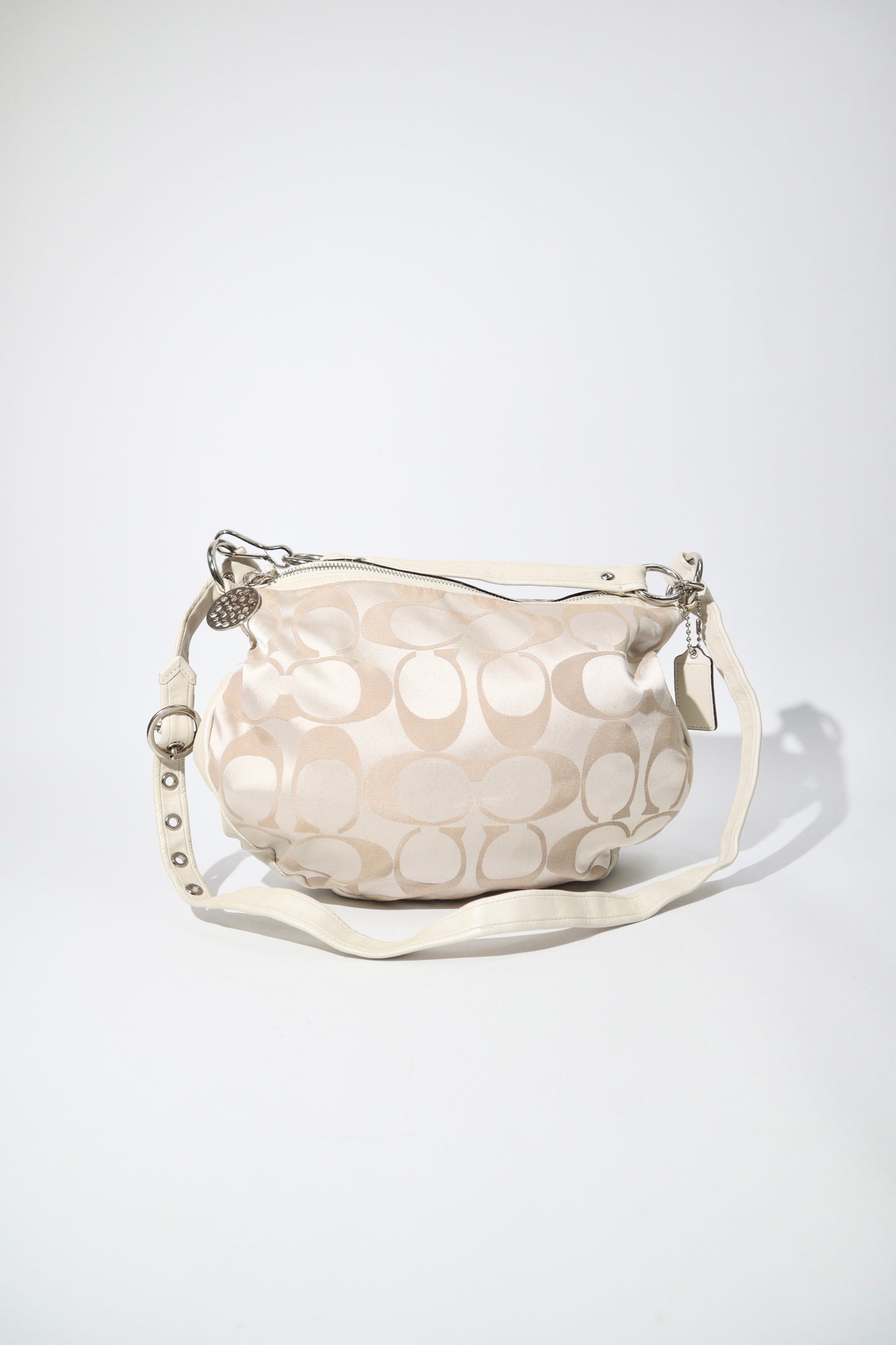Coach Ali Signature Hobo Bag in Beige