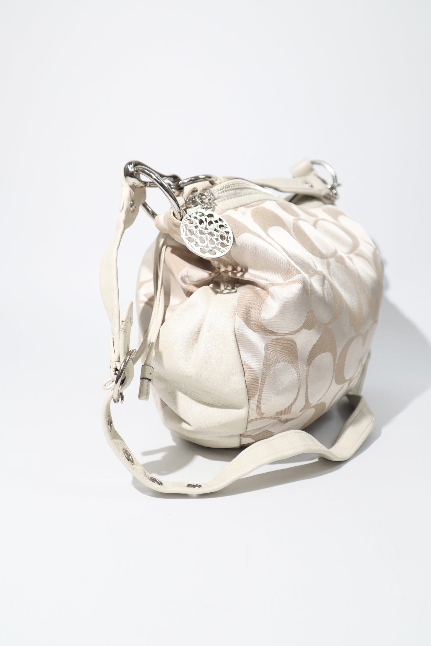 Coach Ali Signature Hobo Bag in Beige