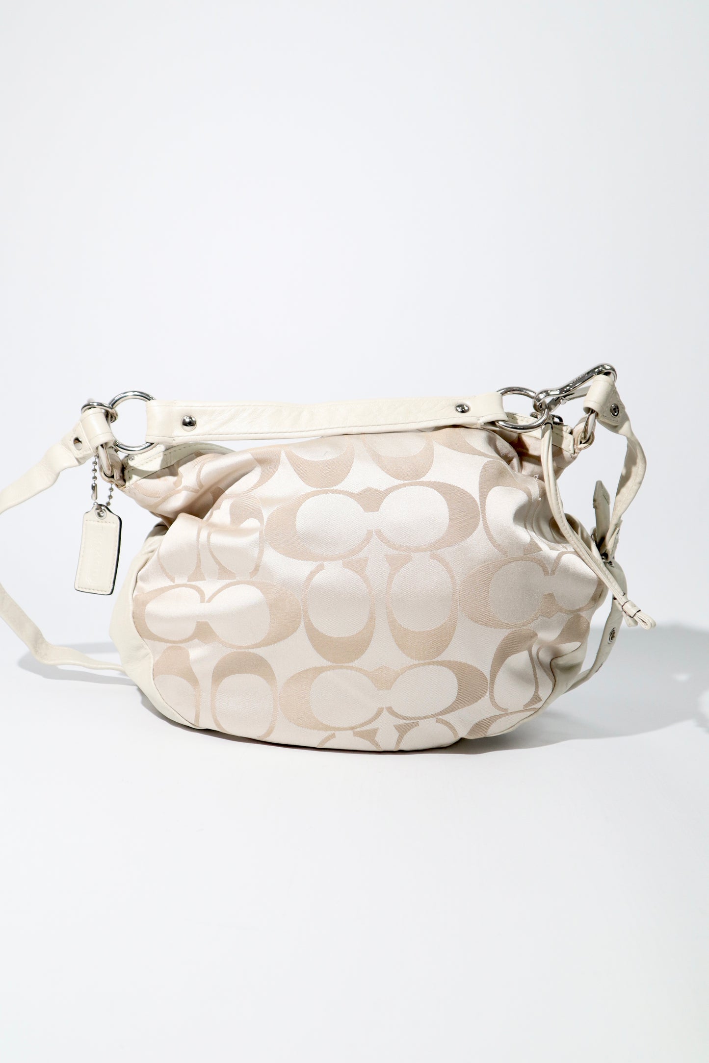 Coach Ali Signature Hobo Bag in Beige