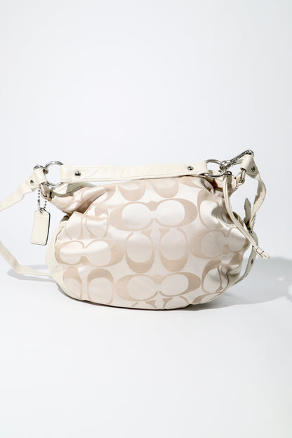 Coach Ali Signature Hobo Bag in Beige