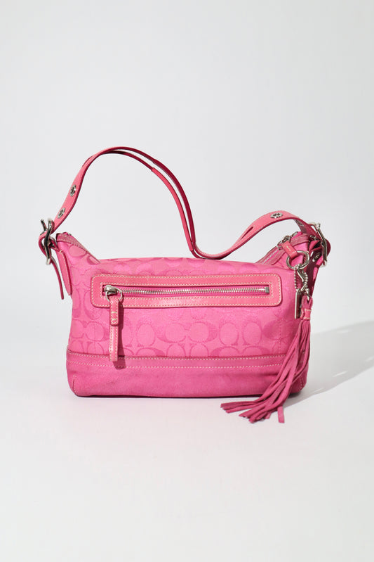 Coach Y2K East West Demi Shoulder Bag in Hot Pink