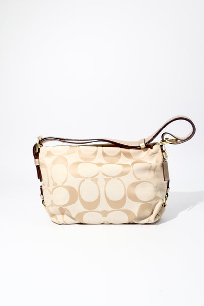 Coach Signature Canvas Crossbody Bag in Cream & Gold - F15068
