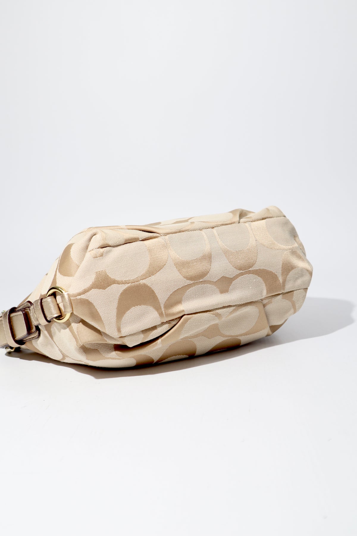 Coach Signature Canvas Crossbody Bag in Cream & Gold - F15068