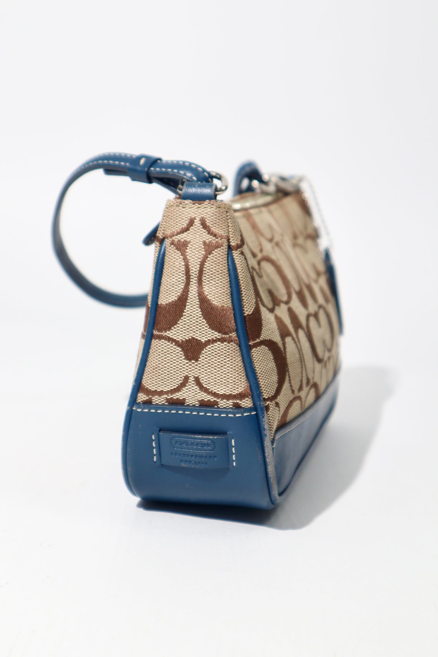 Coach Vintage 2004 Y2K Mini Pouch With Navy leather (6094)