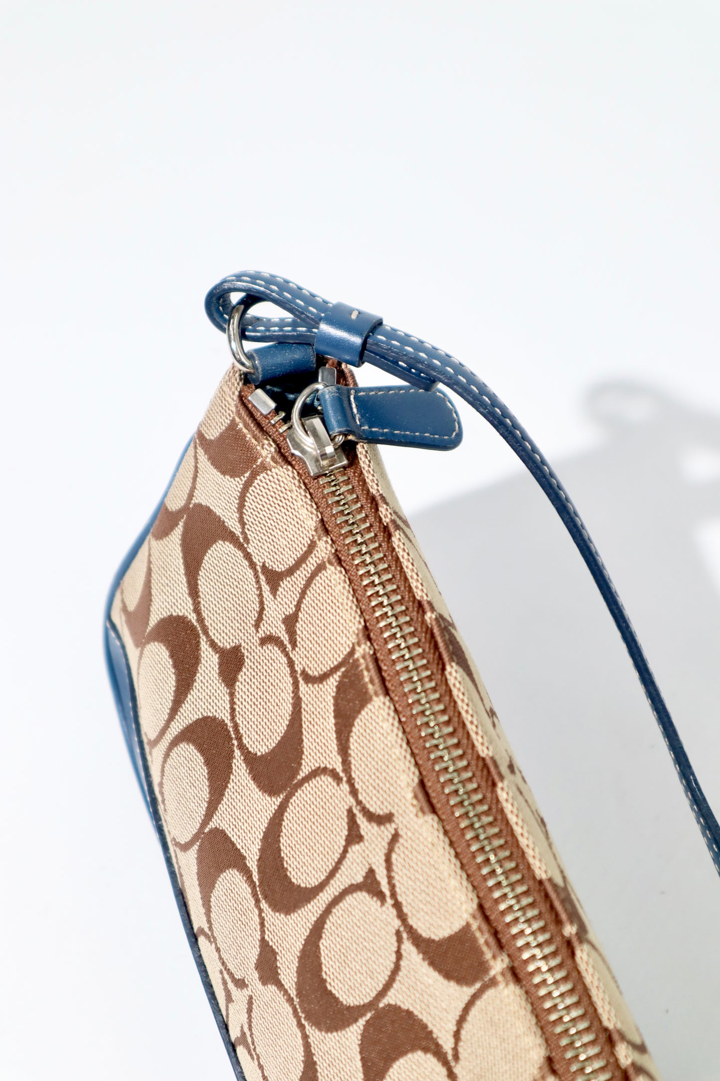 Coach Vintage 2004 Y2K Mini Pouch With Navy leather (6094)