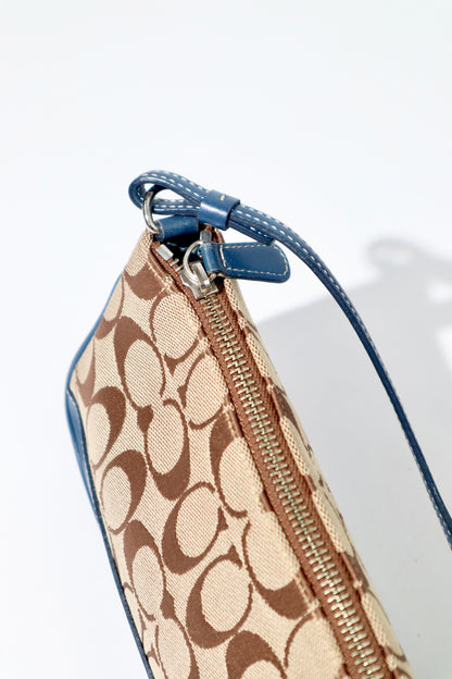 Coach Vintage 2004 Y2K Mini Pouch With Navy leather (6094)