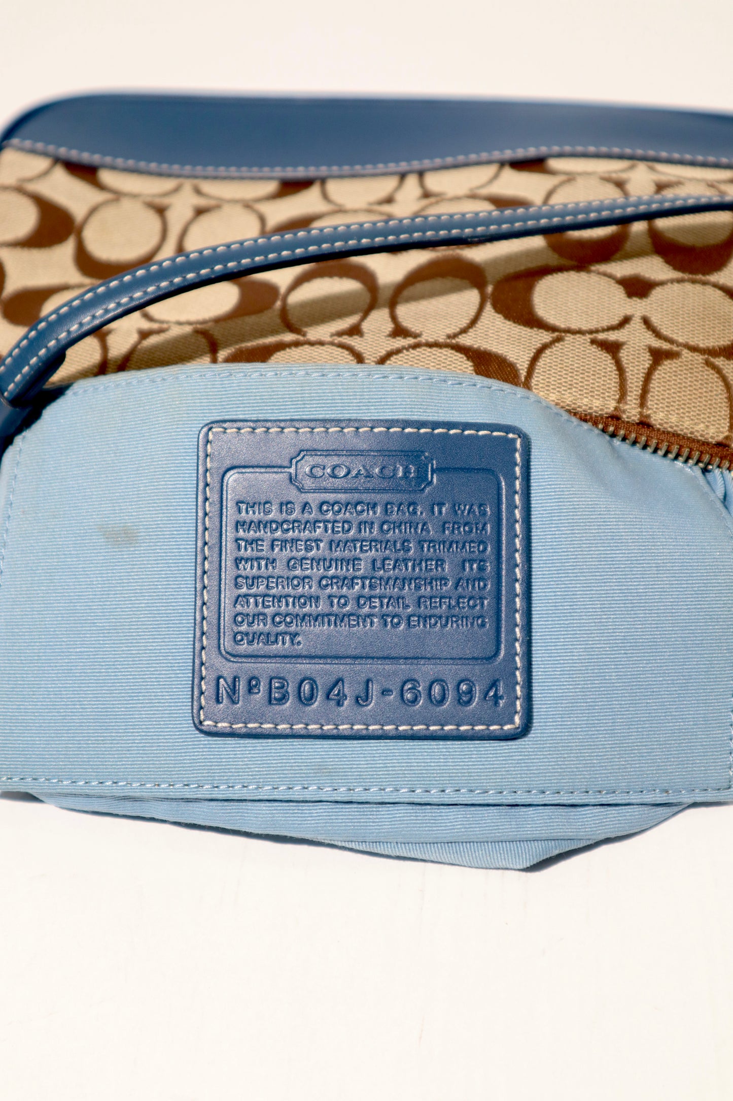 Coach Vintage 2004 Y2K Mini Pouch With Navy leather (6094)
