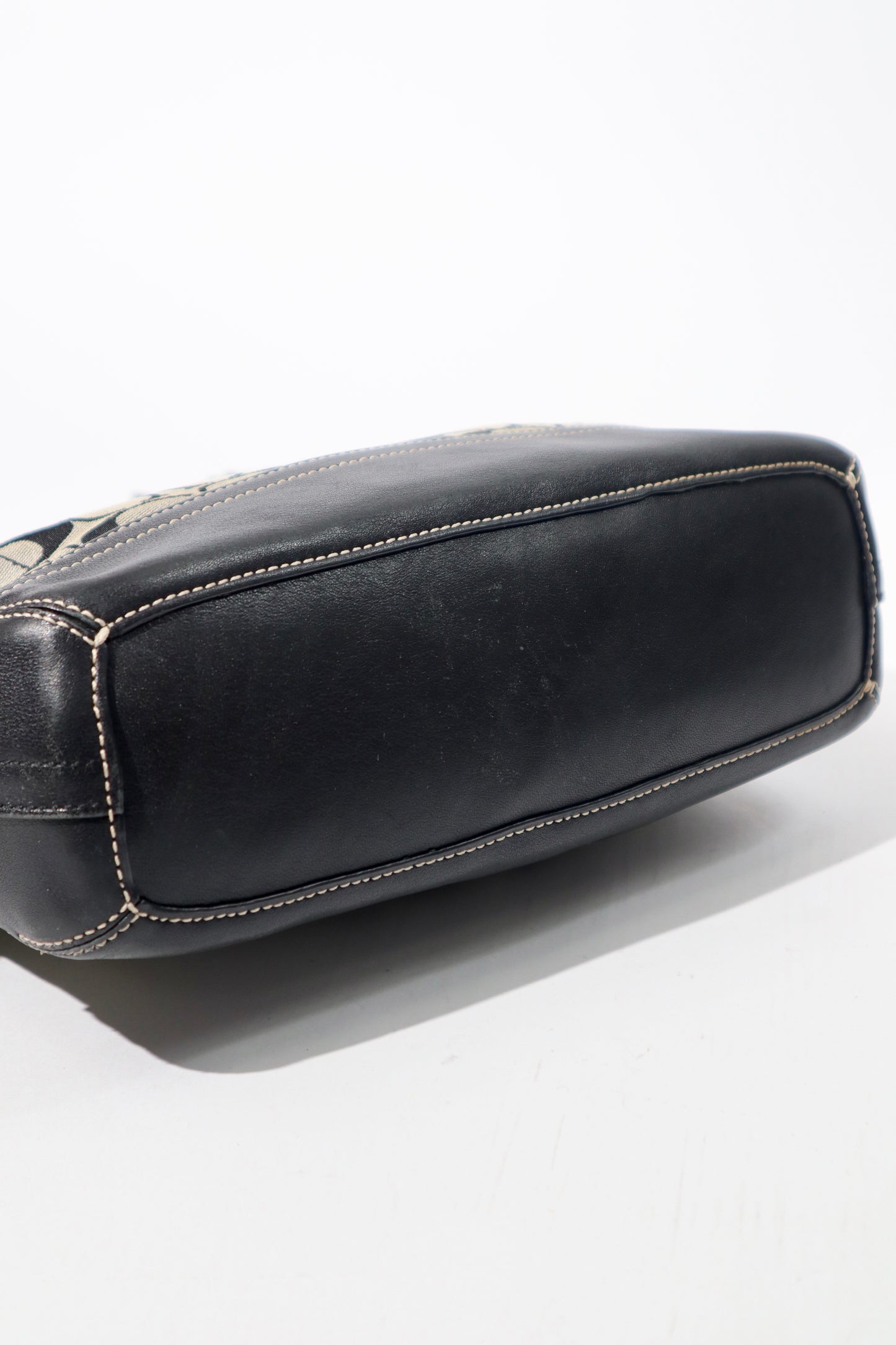 Coach Y2K East West Demi Shoulder Bag in Signature Black/Grey Canvas