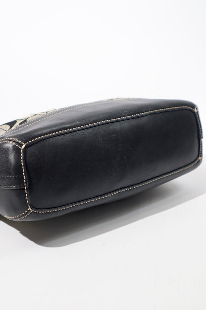 Coach Y2K East West Demi Shoulder Bag in Signature Black/Grey Canvas