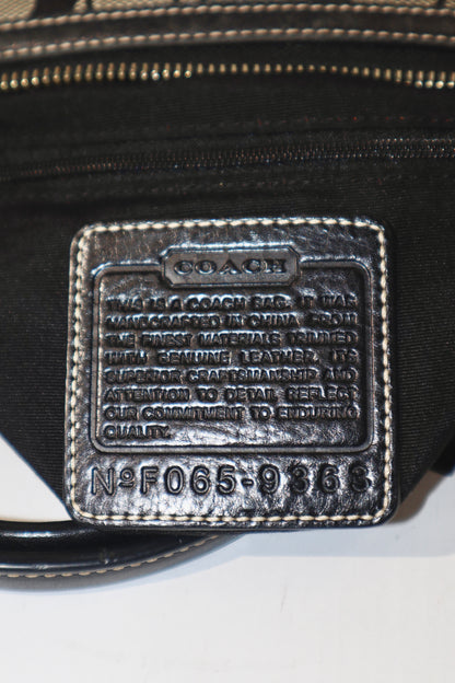 Coach Y2K East West Demi Shoulder Bag in Signature Black/Grey Canvas