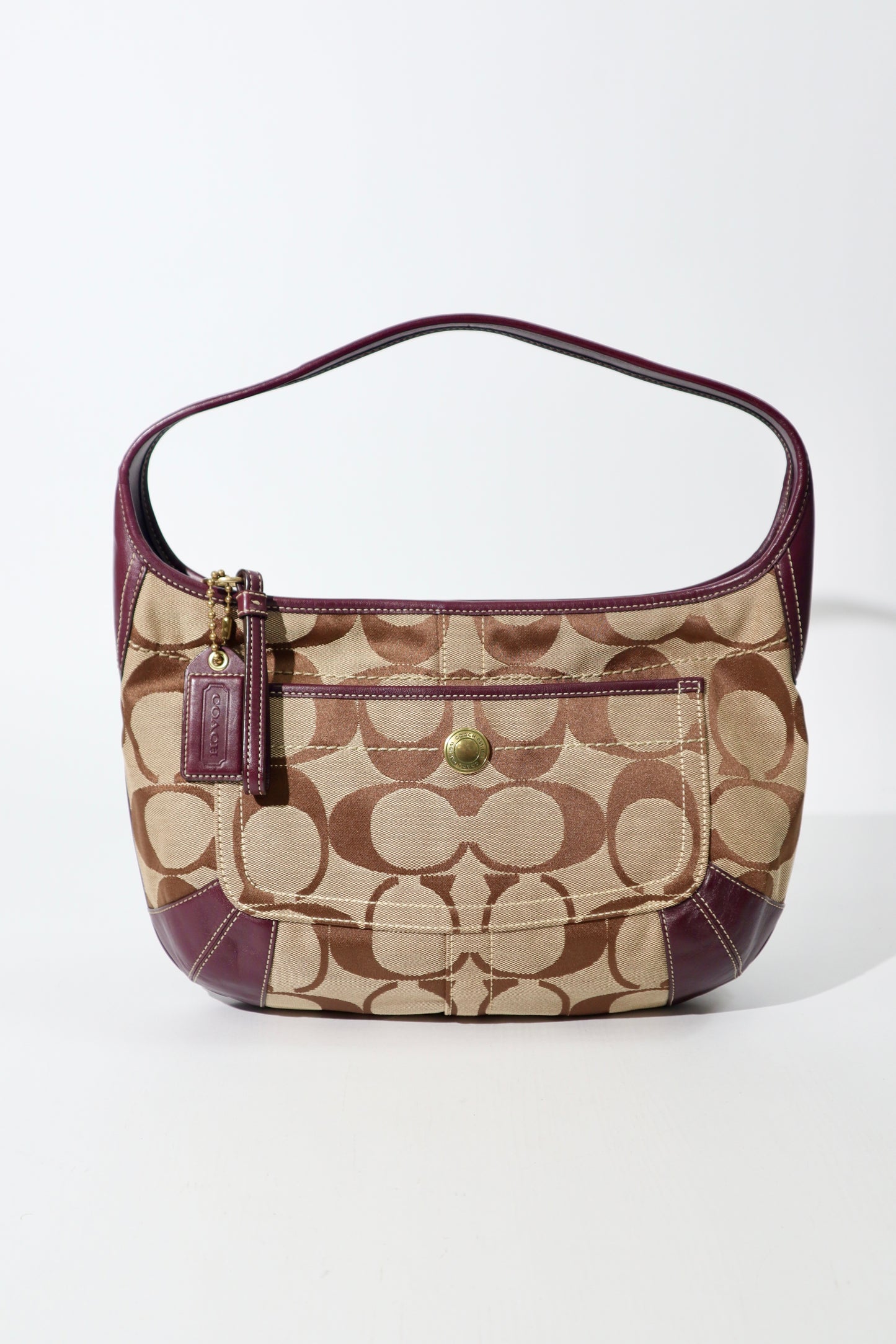 Coach Signature Canvas Ergo Hobo in Purple - F11290
