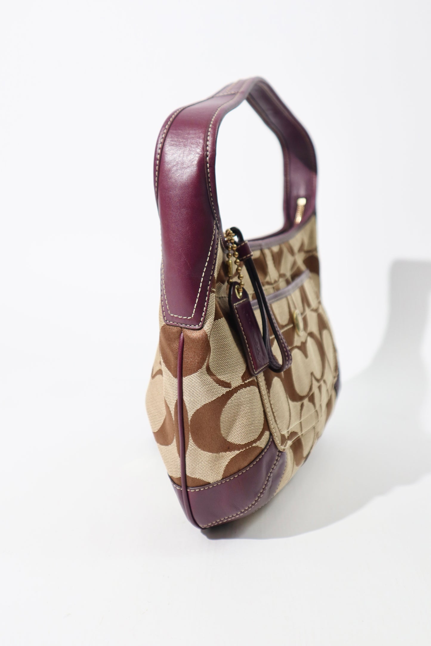 Coach Signature Canvas Ergo Hobo in Purple - F11290