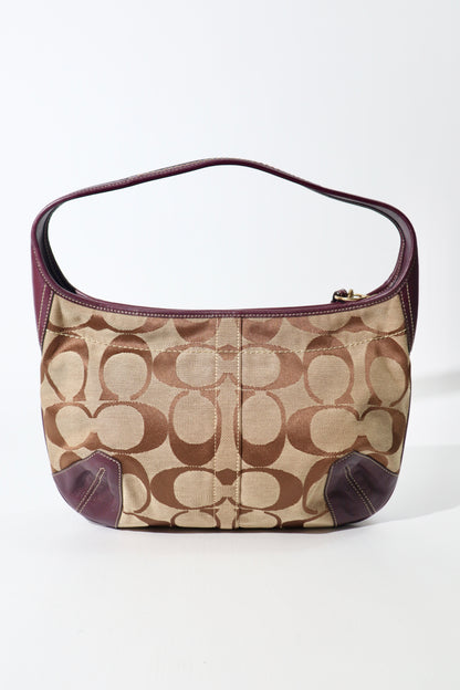 Coach Signature Canvas Ergo Hobo in Purple - F11290