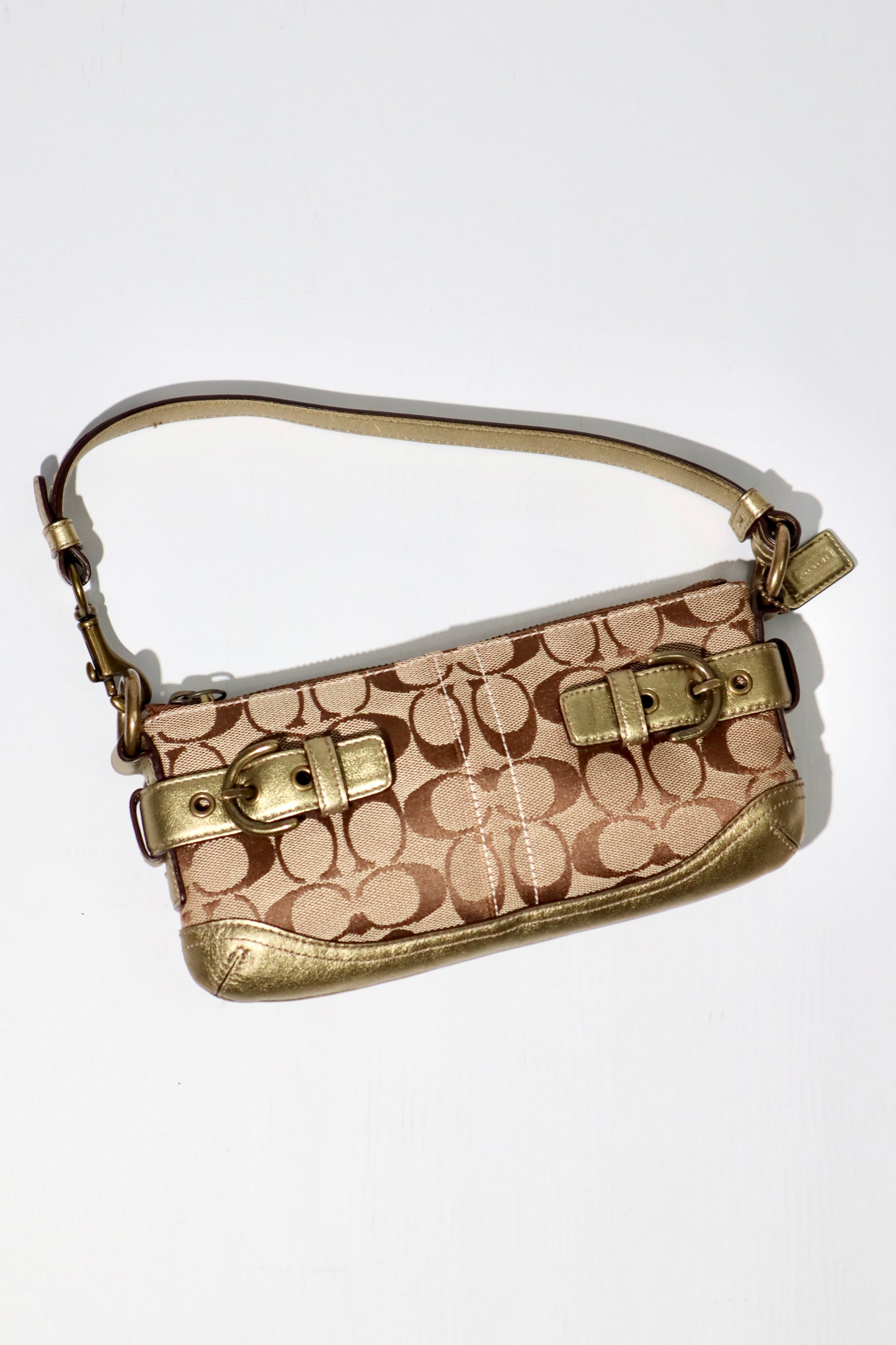 Vintage Coach 2005 Mini Belt Shoulder Bag in Khaki Brown - 5107