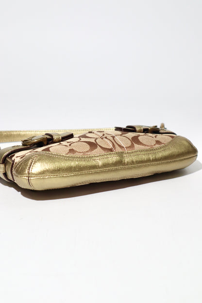 Vintage Coach 2005 Mini Belt Shoulder Bag in Khaki Brown - 5107