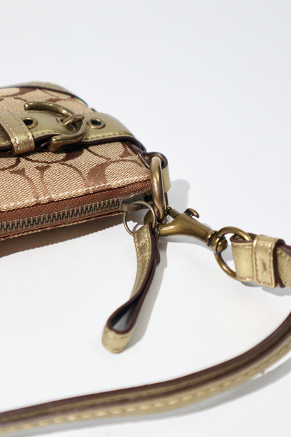 Vintage Coach 2005 Mini Belt Shoulder Bag in Khaki Brown - 5107