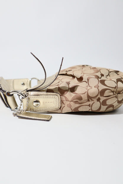 Coach Signature Canvas Shoulder Bag in Gold – F13740