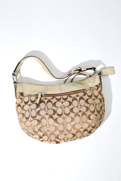 Coach Signature Canvas Shoulder Bag in Gold – F13740