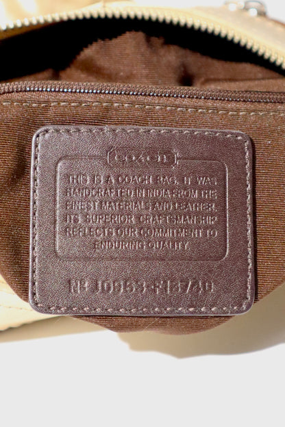 Coach Signature Canvas Shoulder Bag in Gold – F13740