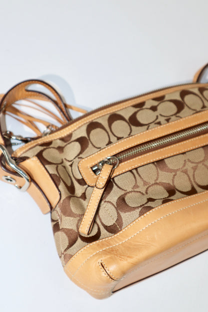 Coach Y2K East West Demi Shoulder Bag in Signature Khaki Canvas - 9363