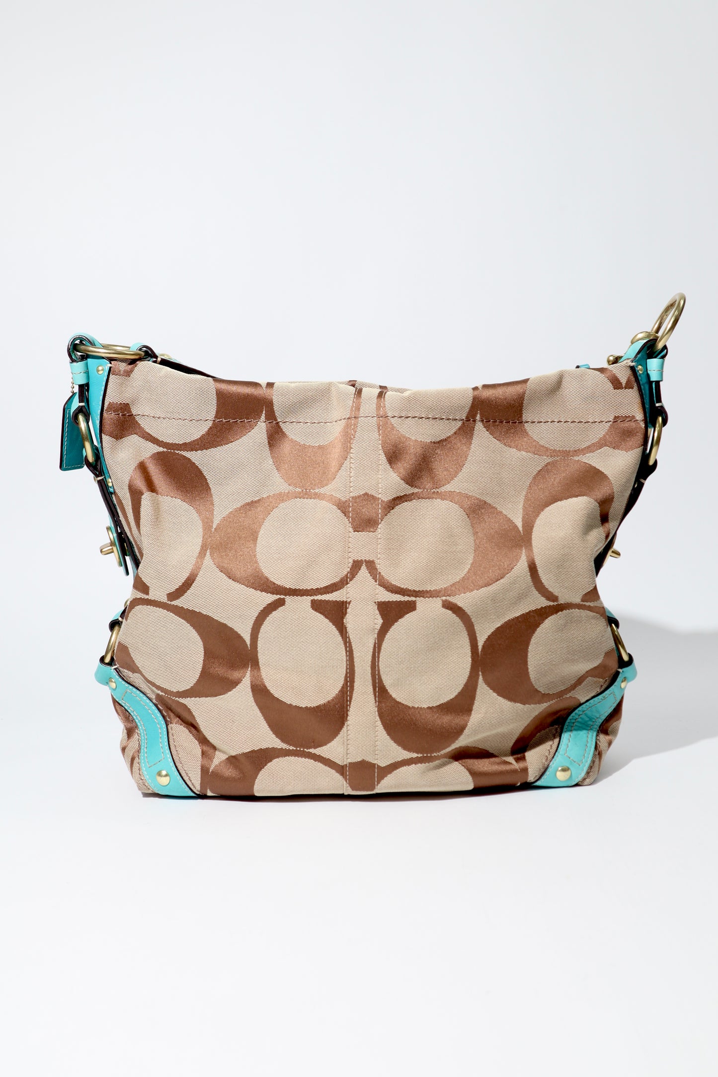 Coach Carly Hobo Shoulder Bag in Blue (Rare Find) - 11868