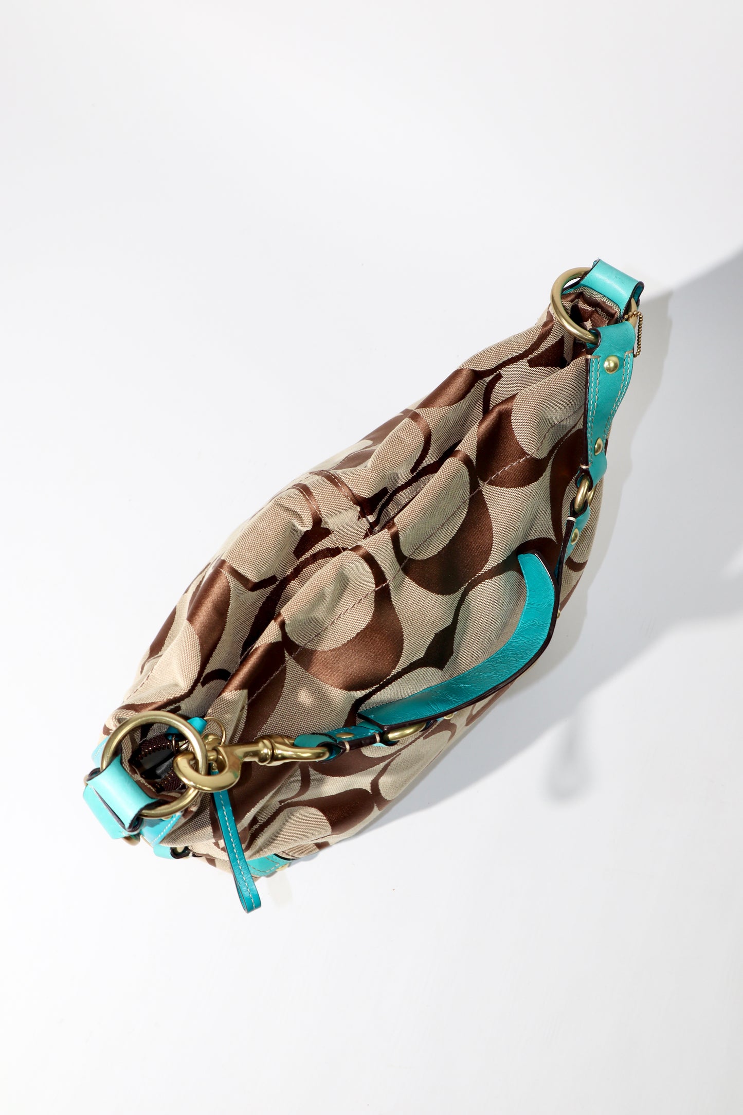 Coach Carly Hobo Shoulder Bag in Blue (Rare Find) - 11868