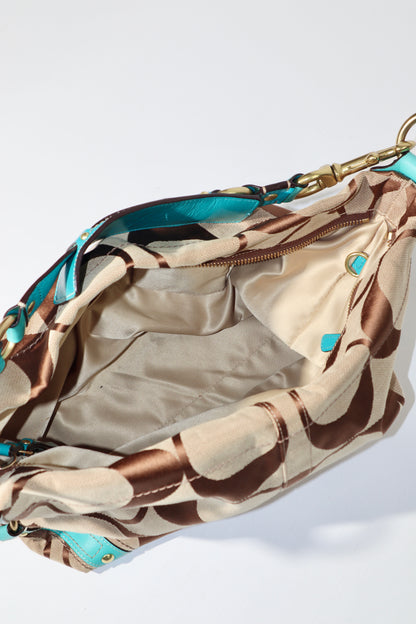 Coach Carly Hobo Shoulder Bag in Blue (Rare Find) - 11868