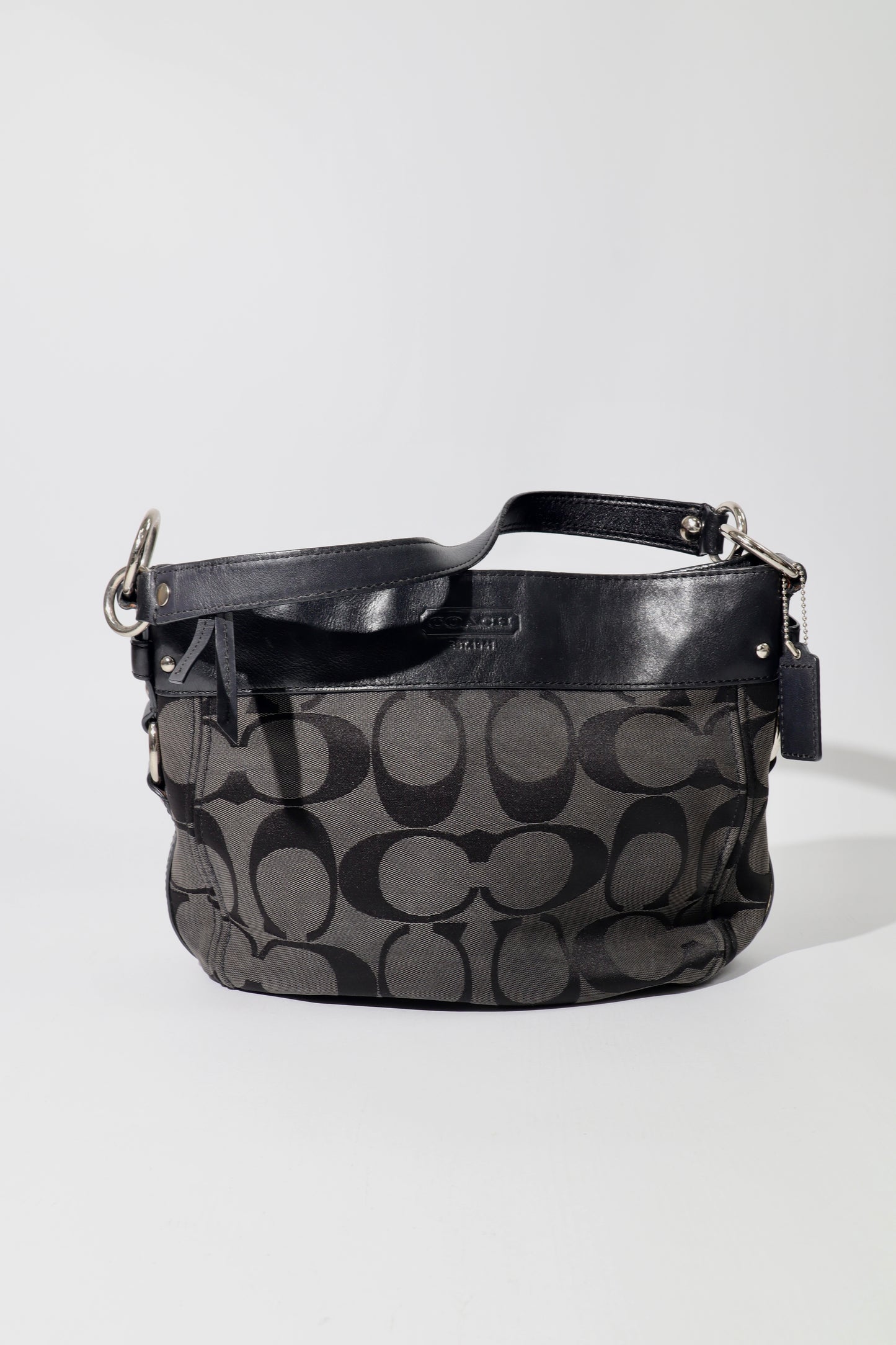 Vintage Coach Zoe Signature Canvas Tote Bag in Black - F14708