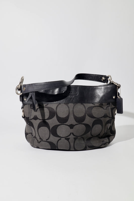 Vintage Coach Zoe Signature Canvas Tote Bag in Black - F14708