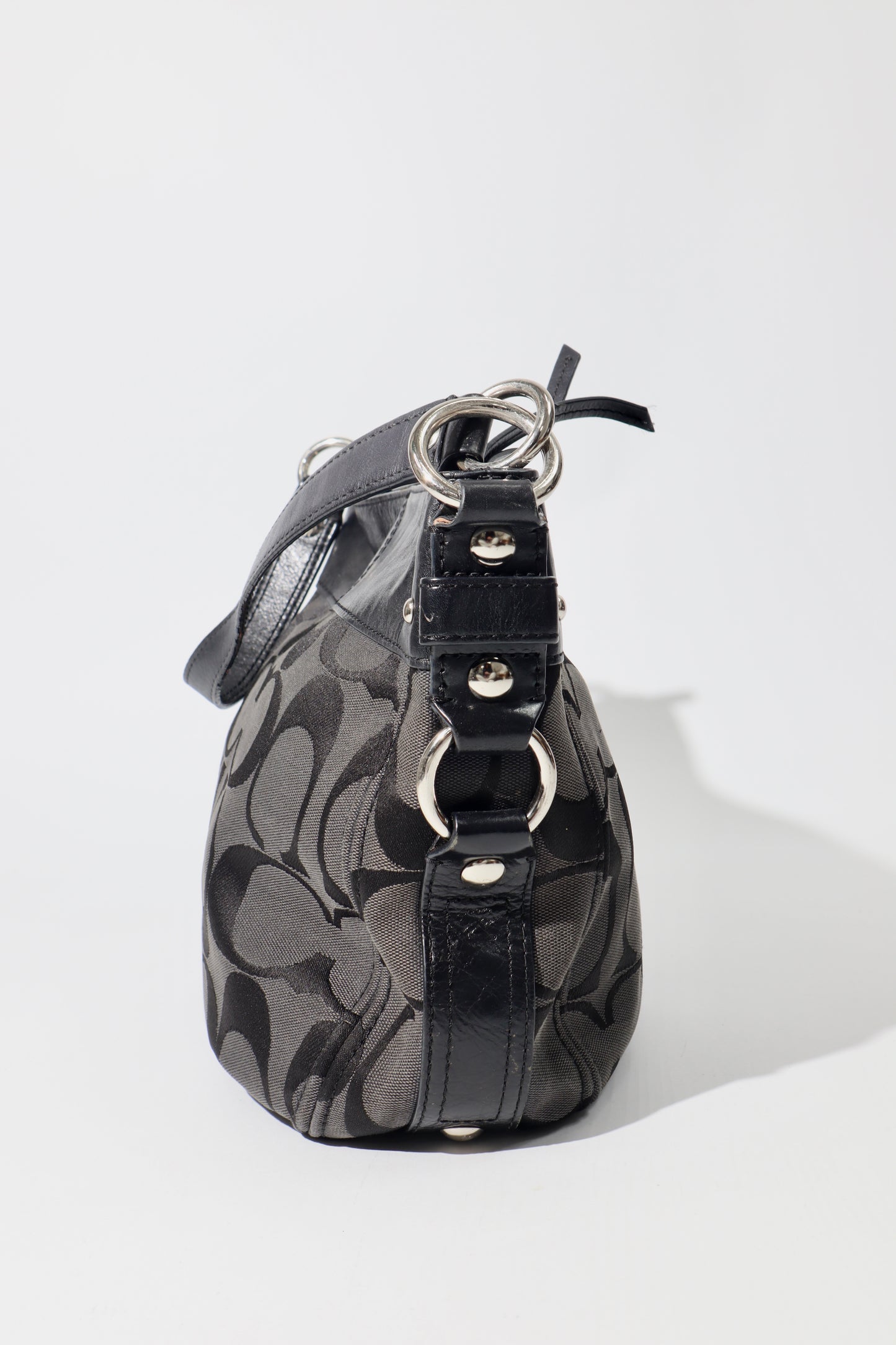 Vintage Coach Zoe Signature Canvas Tote Bag in Black - F14708