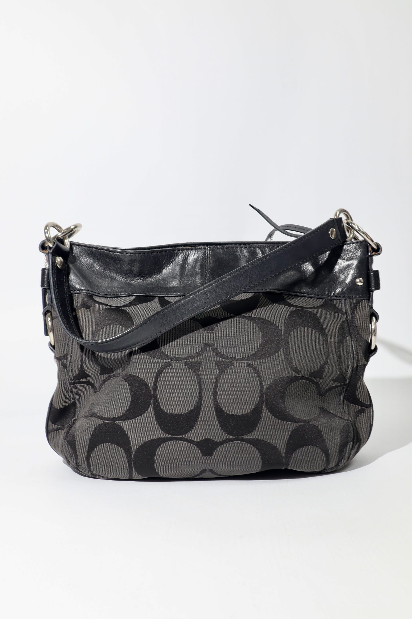 Vintage Coach Zoe Signature Canvas Tote Bag in Black - F14708