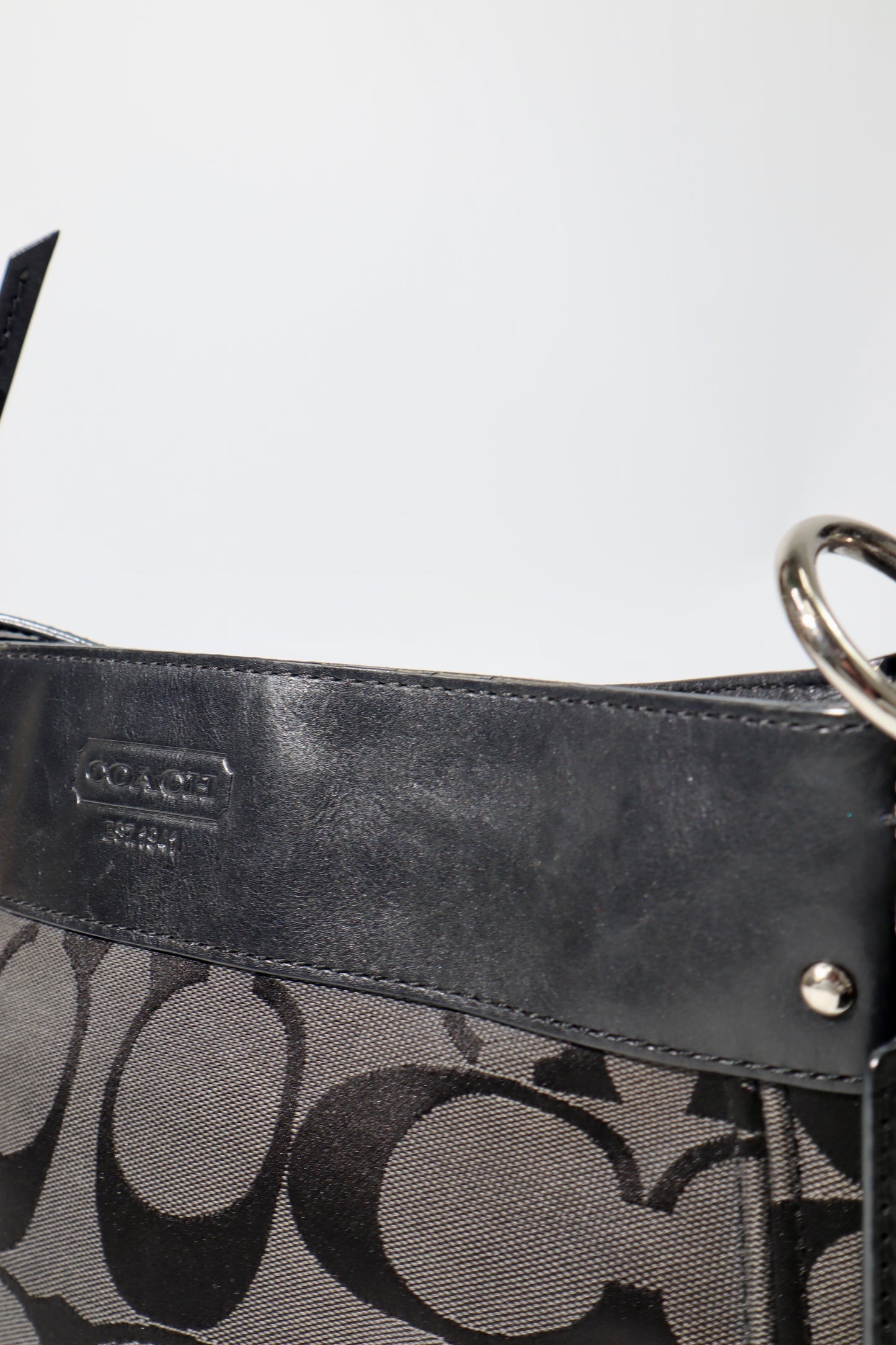 Vintage Coach Zoe Signature Canvas Tote Bag in Black - F14708