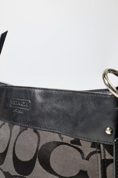 Vintage Coach Zoe Signature Canvas Tote Bag in Black - F14708